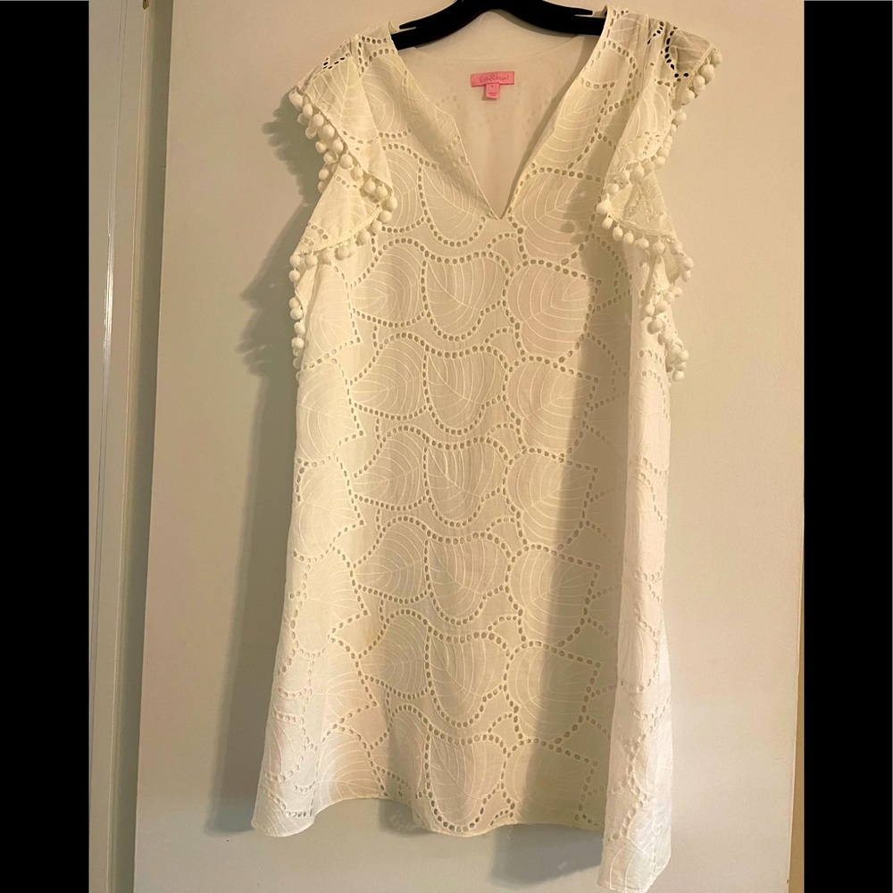 Lilly Pulitzer white eyelet sleeveless dress